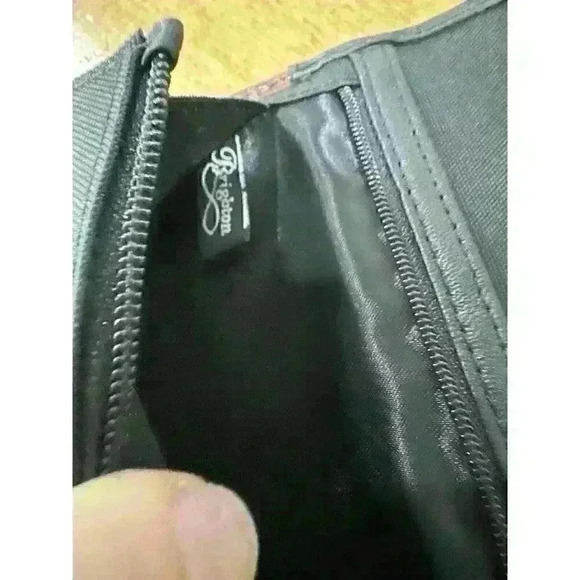 brighton organizer, Black And Brown Leather, Traditional Silver Heart Clasp - Picture 4 of 5